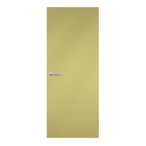 Artichoke Formica laminate door in earthy green tone, front view
