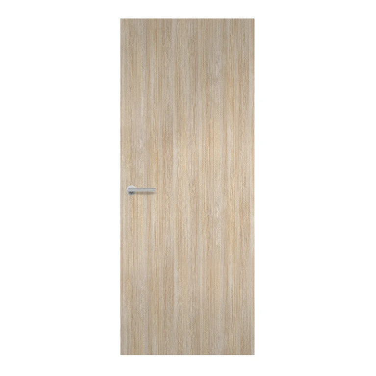 Natural Oak Formica laminate door in natural oak woodgrain finish, front view
