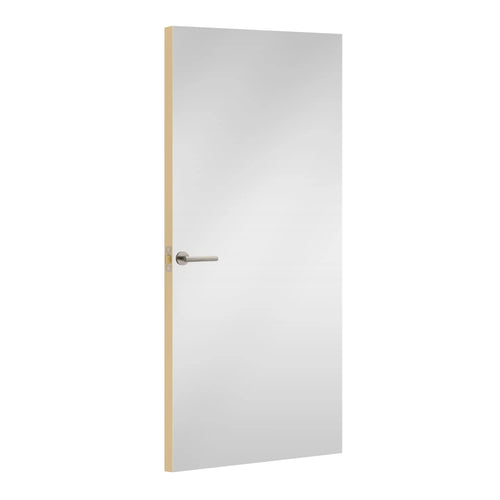 Aries Formica laminate door, angled view with light edge lippings