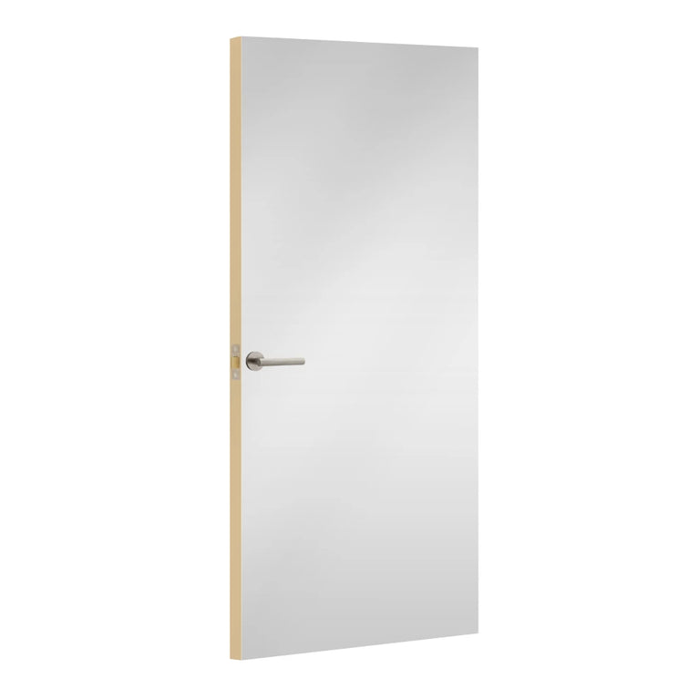 Aries Formica laminate door, angled view with light edge lippings