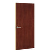 Redwood Formica laminate door, angled view with light edge lippings