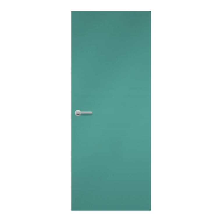 Capri Formica laminate door in soft coastal blue tone, front view