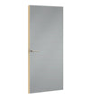 Steel Formica laminate door, angled view with light edge lippings