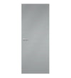 Steel Formica laminate door in sleek industrial grey look, front view
