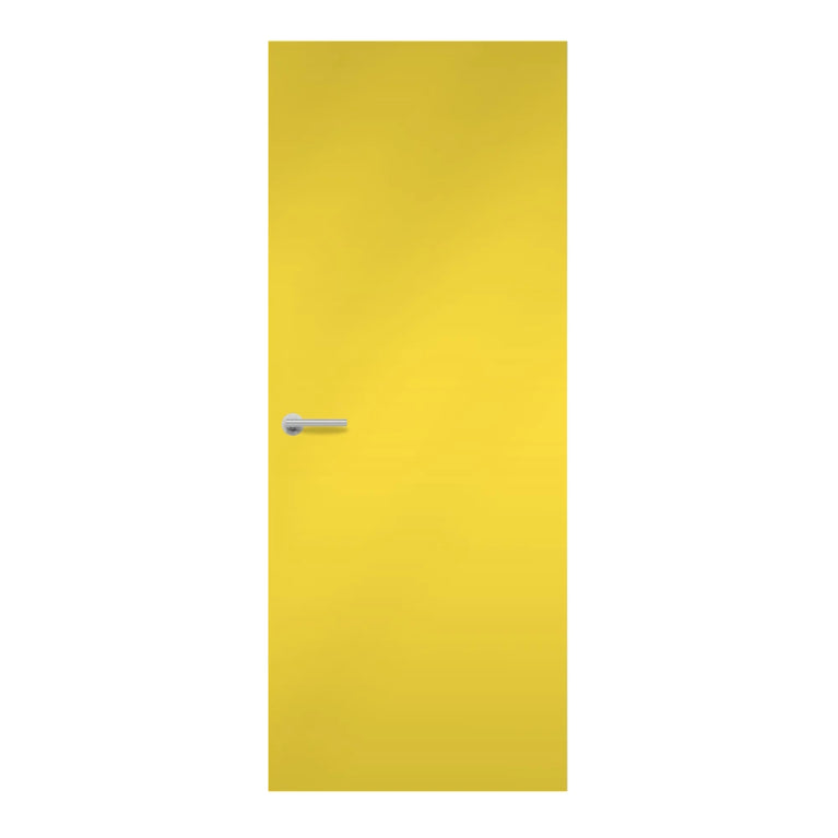 Chrome Yellow Formica laminate door in vivid and energetic yellow finish, front view