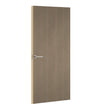 Mocha Cedar Formica laminate door, angled view with light edge lippings