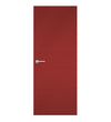 Paprika Formica laminate door in bold warm red tone, front view