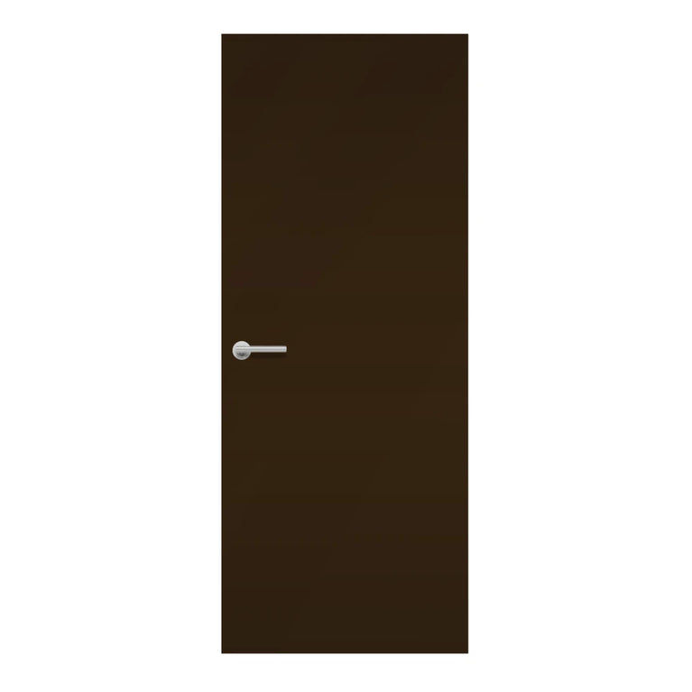 Dark Chocolate Formica laminate door in deep brown finish, front view