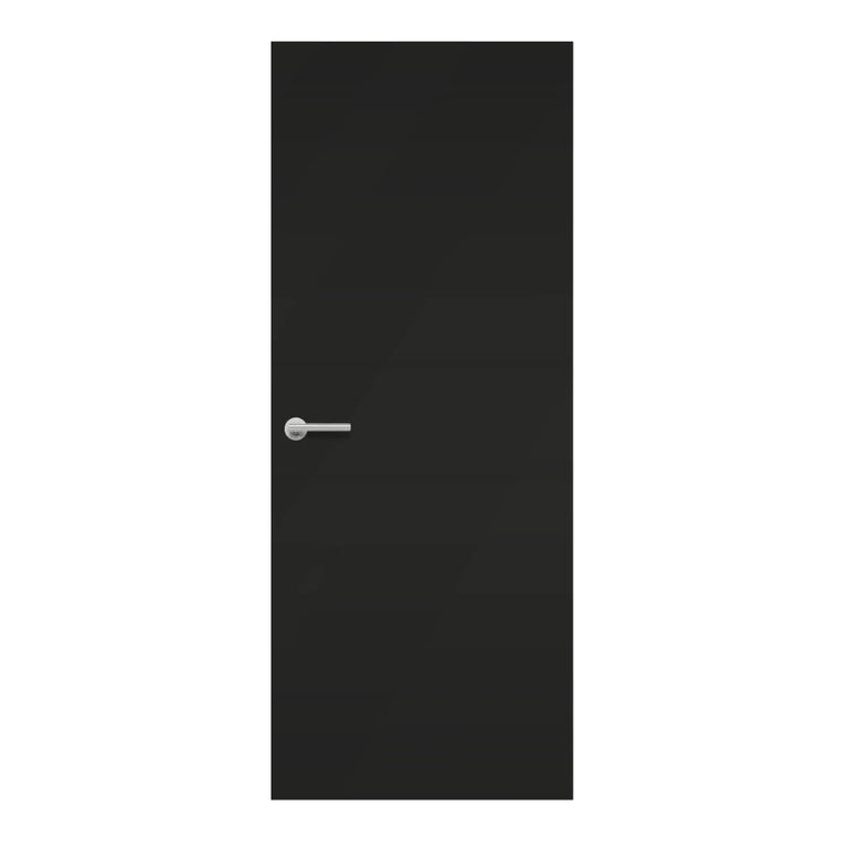 Terril Formica laminate door in deep charcoal-grey tone, front view