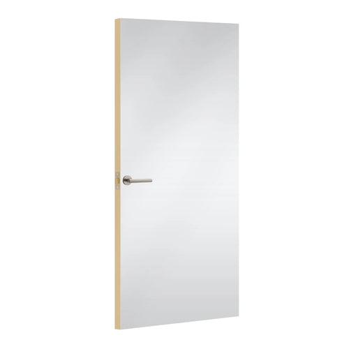 Super White Formica laminate door, angled view with light edge lippings
