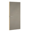 Sarum Grey Formica laminate door, angled view with light edge lippings