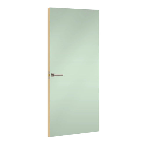 Opal Formica laminate door, angled view with light edge lippings