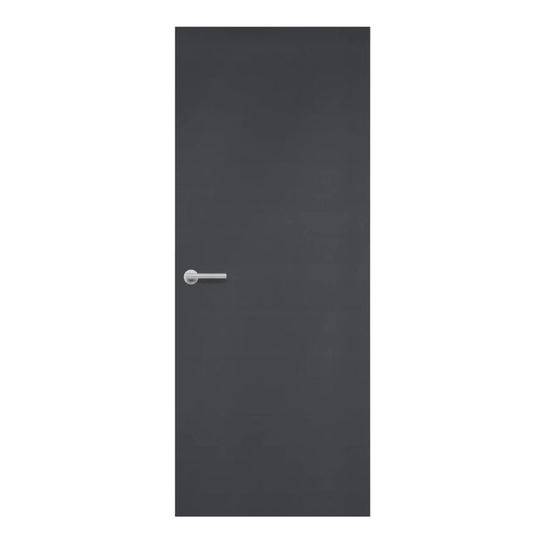 Radon Formica laminate door in strong modern grey, front view