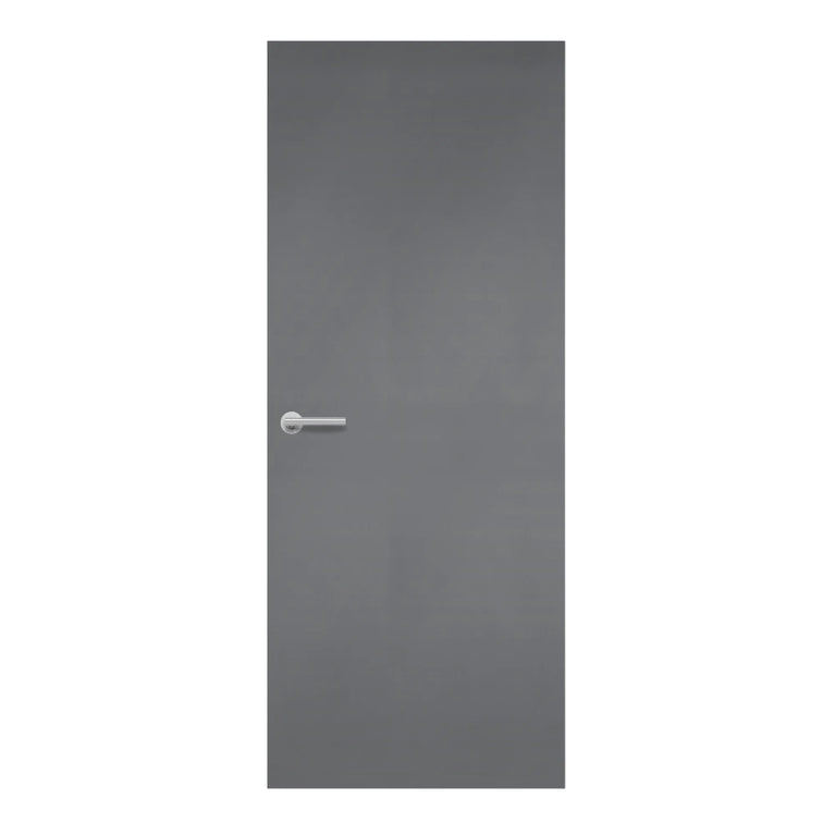 Krypton Formica laminate door in futuristic grey tone, front view