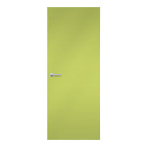 Lime Formica laminate door in vibrant green shade, front view