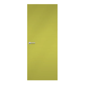 Wasabi Formica laminate door in spicy green tone, front view