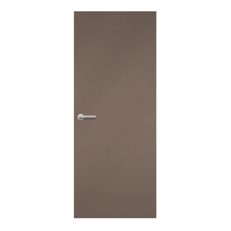 Earth Formica laminate door in rich natural brown shade, front view