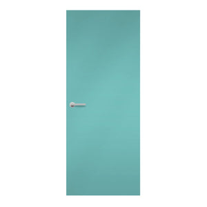 Maui Formica laminate door in refreshing aqua tone, front view