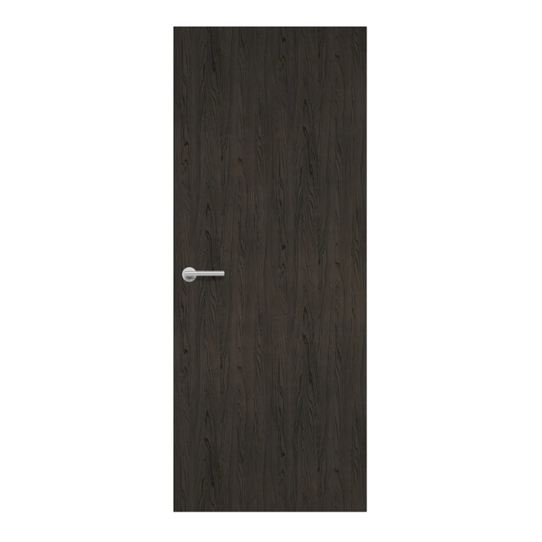 Nocturne Wood Formica laminate door in dark, sophisticated woodgrain finish, front view