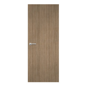 Mocca Firwood Formica laminate door in rich fir-wood pattern, front view