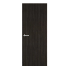 Smoky Brown Pear Formica laminate door in rich pear-wood tone, front view