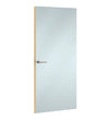 Arctic Blue Formica laminate door, angled view with light edge lippings