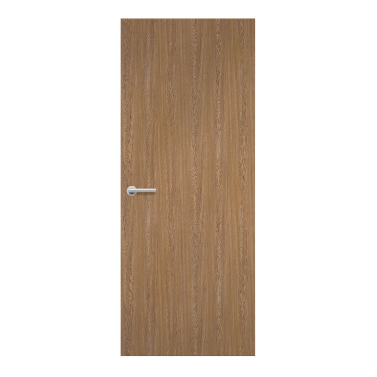 Light Oak Formica laminate door in natural wood finish, front view