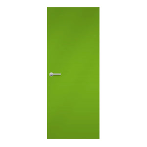 Vibrant Green Formica laminate door in energetic and bold green shade, front view