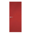 Grenadine Formica laminate door in vivid red tone, front view