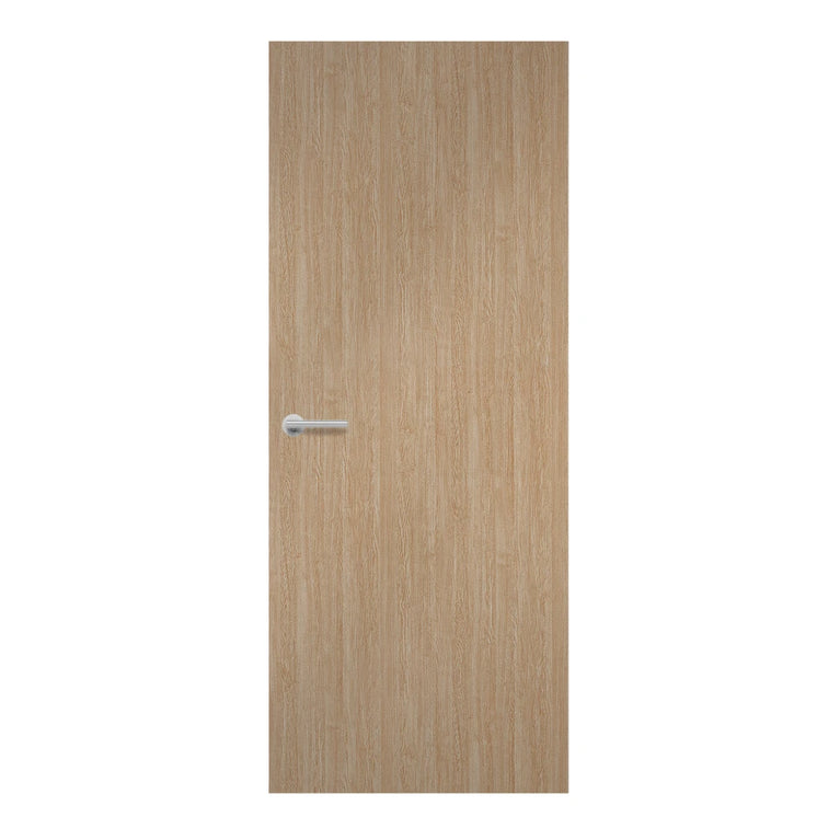 Bio-Oak Formica laminate door in sustainable oak finish, front view