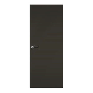 Graphite Formica laminate door in smooth dark-grey shade, front view