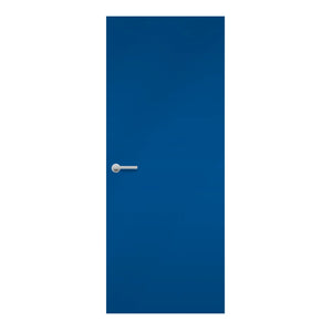 Spectrum Blue Formica laminate door in strong primary blue, front view