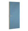 China Blue Formica laminate door, angled view with light edge lippings