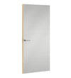 Iron Formica laminate door, angled view with light edge lippings