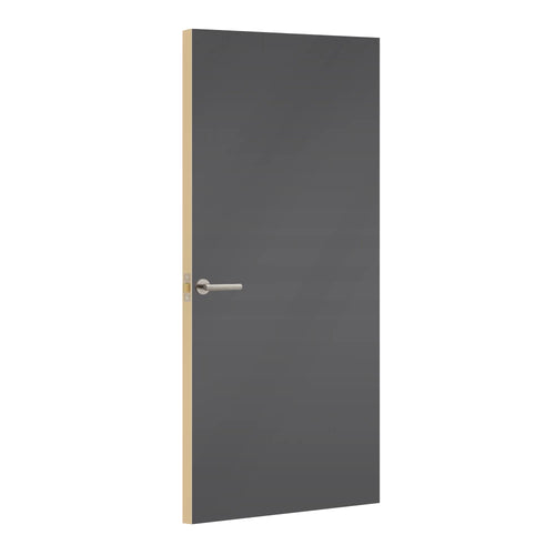 Storm Matte Formica laminate door, angled view with light edge lippings