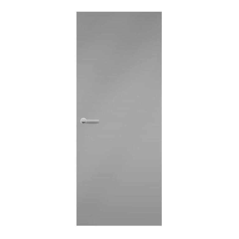 Fog Formica laminate door in a cool mist-grey shade, front view