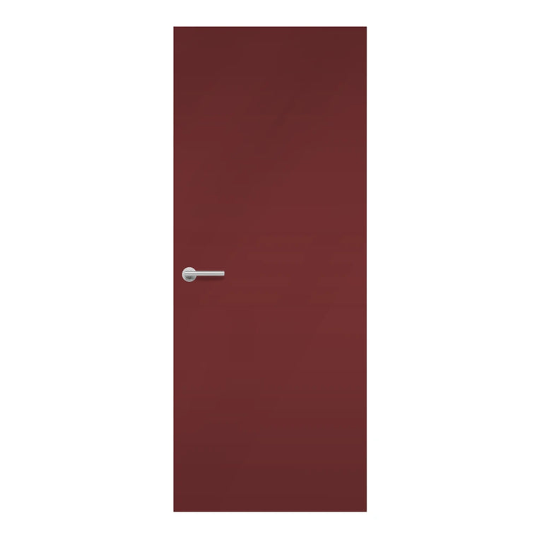 New Burgundy Formica laminate door in a rich wine-red tone, front view
