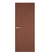Brick Formica laminate door in a strong, earthy red tone, front view