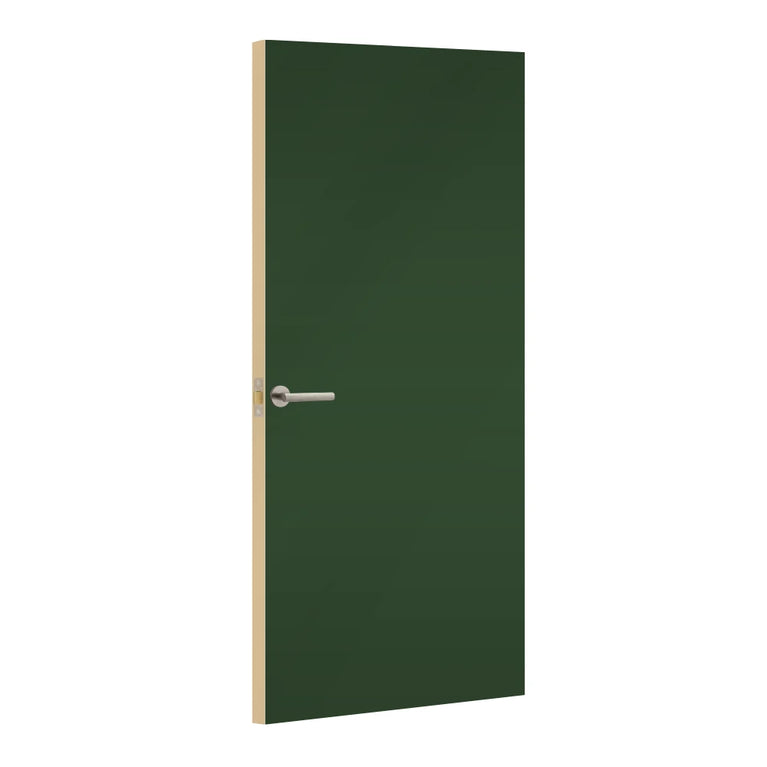 Fir Formica laminate door, angled view with light edge lippings