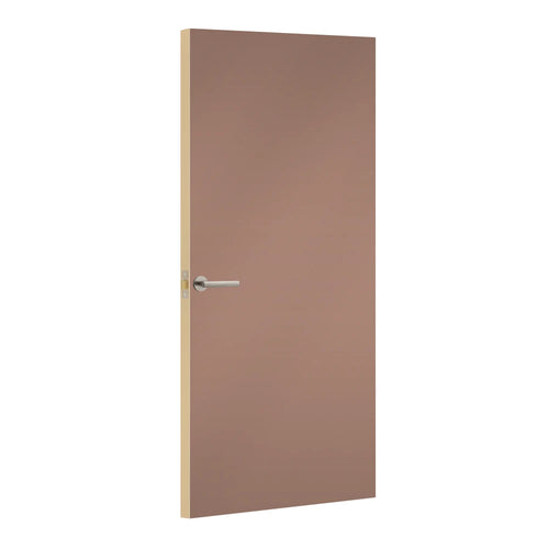 Blush Formica laminate door, angled view with light edge lippings