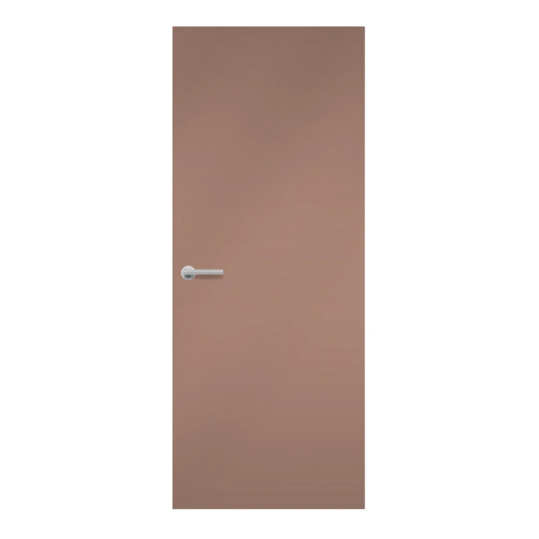 Blush Formica laminate door in a subtle rosy tone, front view