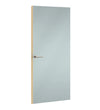 Liquid Glass Formica laminate door, angled view with light edge lippings