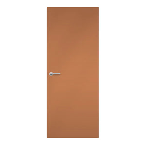 Earthenware Formica laminate door in a clay-inspired brown shade, front view
