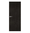 Black Birchply Formica laminate door in birchply grain with a dark modern finish, front view
