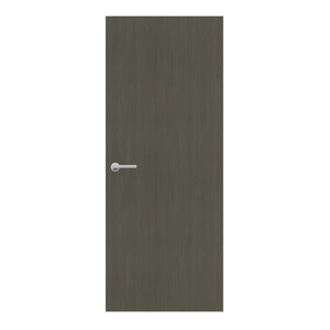 Dark Ash Formica laminate door in a modern charcoal woodgrain finish, front view