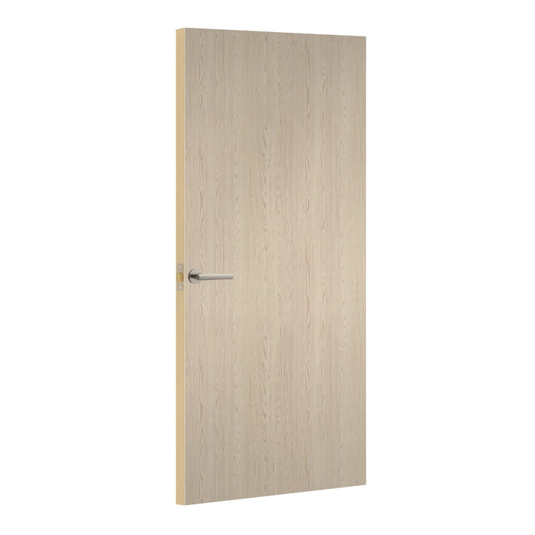 Blond Cedar Formica laminate door, angled view with light edge lippings