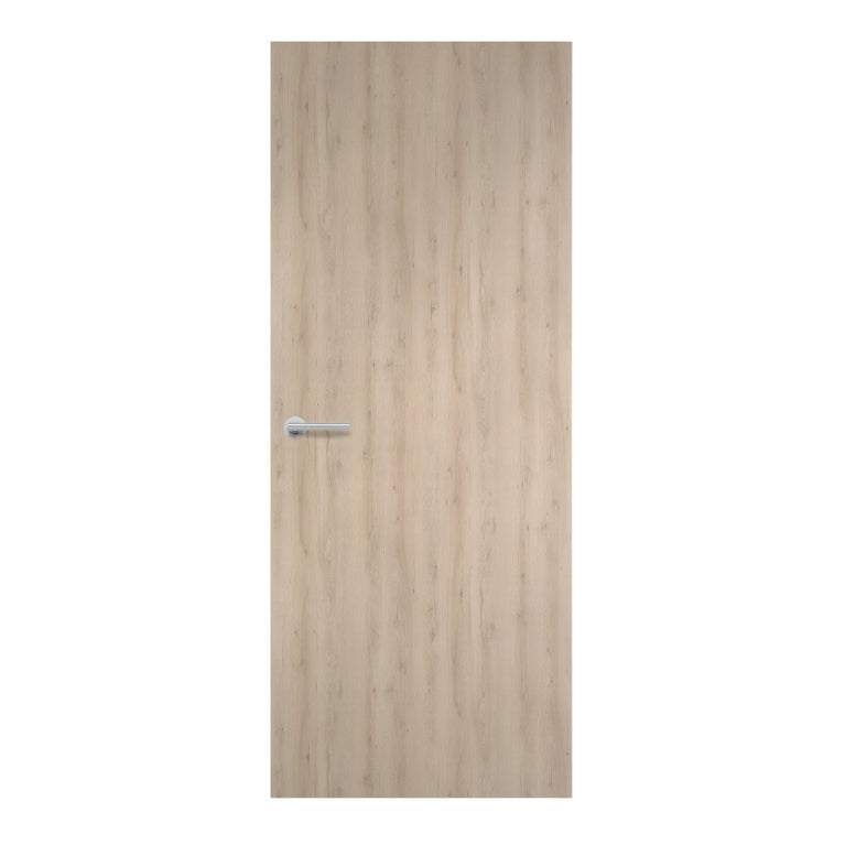 Belvedere Beech Formica laminate door in soft beech woodgrain finish, front view
