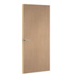 Carpentry Oak Formica laminate door, angled view with light edge lippings