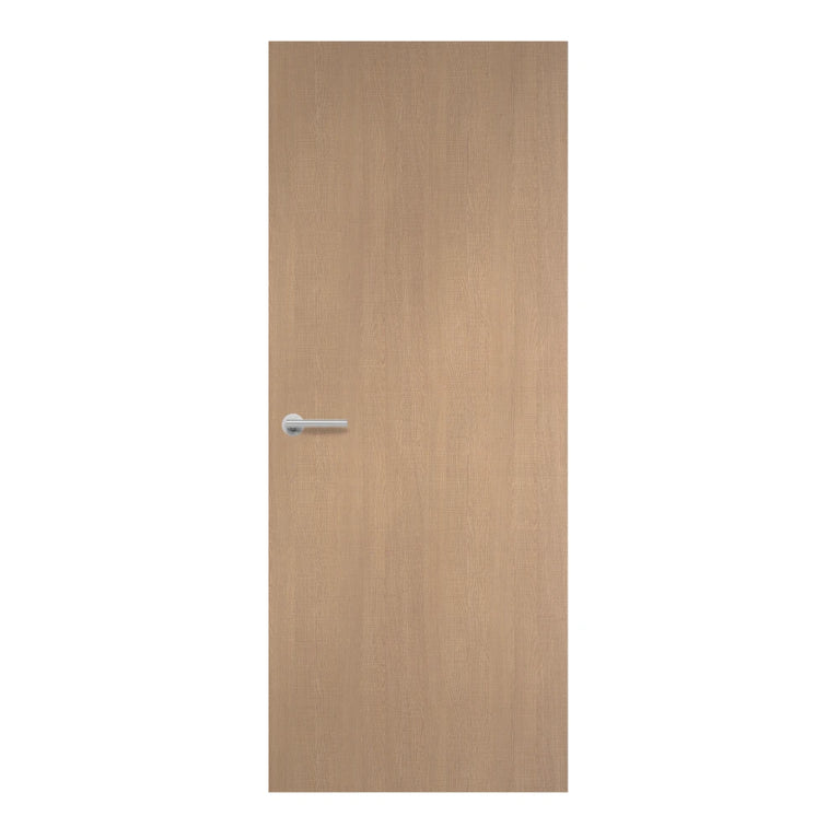Carpentry Oak Formica laminate door in natural oak woodgrain finish, front view
