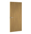 Evergreen Oak Formica laminate door, angled view with light edge lippings